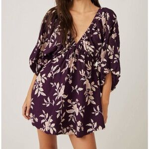 Free People Portia Printed Mini Dress Small